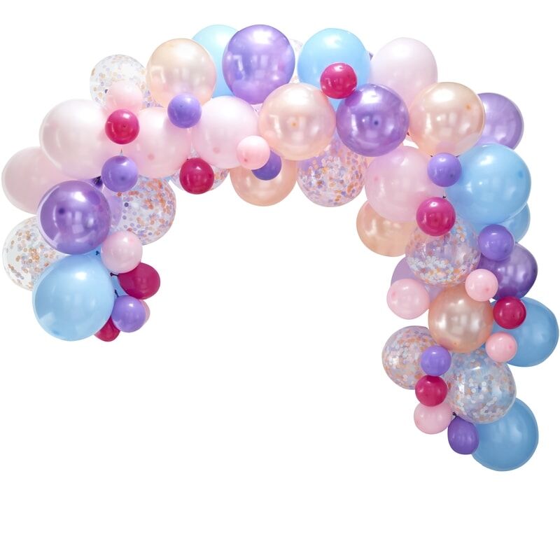 Kit Arco Palloncini Bianco con Fiori – Eventi di Laura